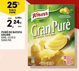 Continente puré de batata knorr promoção