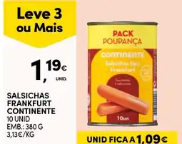 Continente Salsichas frankfurt continente promoção