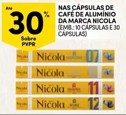 Continente Cápsulas de café de alumínio da marca nicola promoção
