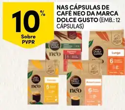 Continente cápsulas de café neo da marca dolce gusto promoção