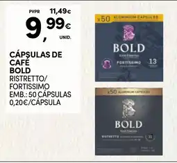 Continente Cápsulas de café bold ristretto/fortissimo promoção