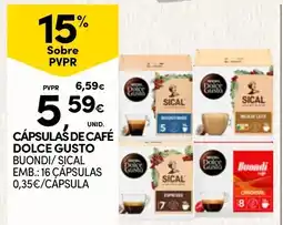 Continente Cápsulas de café dolce gusto buondi / sical promoção