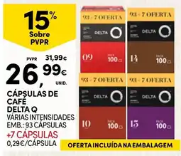 Continente Cápsulas de café delta q promoção