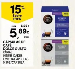 Continente Cápsulas de café dolce gusto várias intensidades promoção