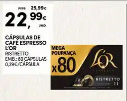 Continente Cápsulas de café espresso l'or ristretto promoção