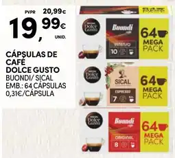 Continente Cápsulas de café Dolce Gusto Buondi/Sical promoção