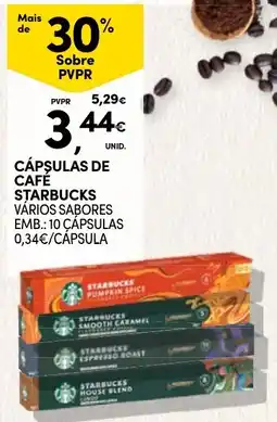 Continente Cápsulas de café starbucks promoção