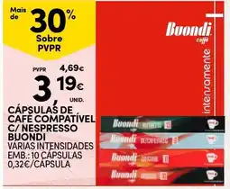 Continente Cápsulas de café compatível c/ Nespresso Buondi promoção