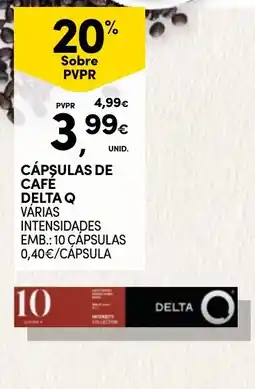 Continente Cápsulas de café delta q promoção
