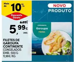 Continente filetes de garoupa continente promoção