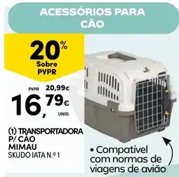 Continente transportadora p/ cão mimau promoção