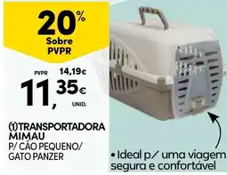 Continente transportadora mimau p/ cão pequeno/ gato panzer promoção