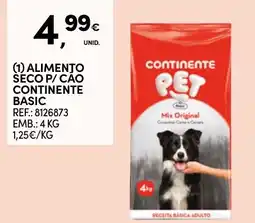 Continente alimento seco p/ cao continente basic promoção