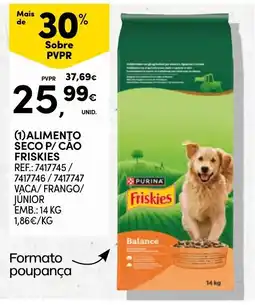 Continente alimento seco p/ cão friskies promoção