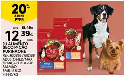 Continente Alimento seco p/ cão purina one promoção