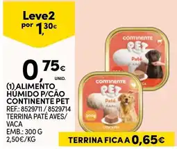 Continente Alimento Humido P/Cão Pet Continente promoção