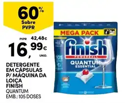 Continente Detergente em cápsulas p/ máquina da loica finish quantum essential promoção