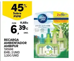 Continente recarga ambientador ambipur tatami promoção