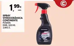 Continente spray vitrocerâmica continente power+ promoção