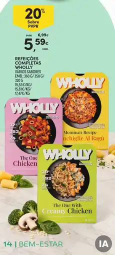 Continente Wholly refeições completas promoção