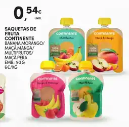 Continente saquetas de fruta continente promoção