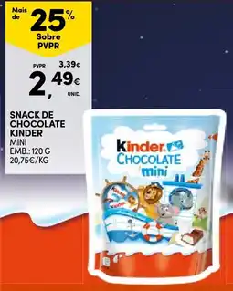 Continente kinder chocolate mini promoção