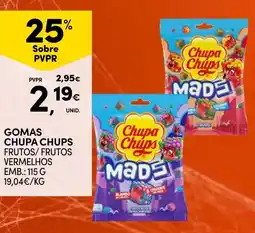Continente gomas chupa chups frutos/frutos vermelhos promoção