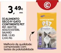 Continente Alimento seco p/ gato continente pet promoção