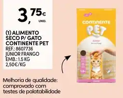 Continente alimento seco p/ gato continentepet promoção