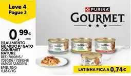 Continente Alimento Humido P/ Gato Gourmet Nature promoção