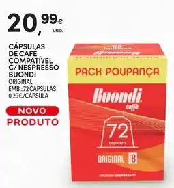 Continente Cápsulas de café compatível c/ nespresso buondi promoção
