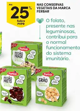 Continente Conservas vegetais ferbar promoção