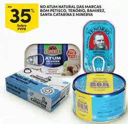 Continente Atum natural das marcas bom petisco, tenório, ramirez, santa catarina e minerva promoção
