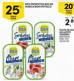 Continente Bom petisco sardinhas em tomate biológico promoção
