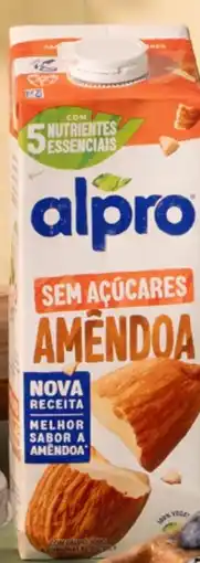 Continente bebida vegetal alpro amêndoa torrada s/ açúcar promoção