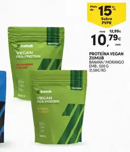 Continente Proteína vegan zumub banana/morango promoção