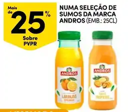 Continente sumos da marca andros promoção