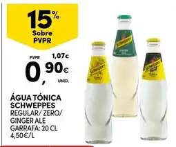 Continente Água tônica schweppes promoção