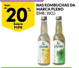 Continente Kombuchas da marca pleno promoção