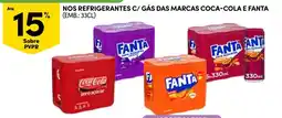 Continente refrigerantes c/ gás das marcas coca-cola e fanta promoção