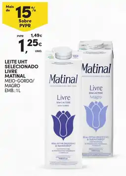 Continente Leite uht selecionado livre matinal meio-gordo/magro promoção