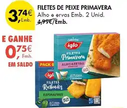 Pingo Doce Filetes de peixe primavera iglo alho e ervas promoção