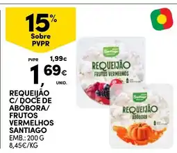 Continente Requeijão c/ doce de abóbora/ frutos vermelhos santiago promoção