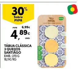 Continente Tábua clássica 3 queijos santiago promoção