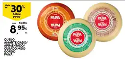 Continente Queijo amanteigado/apimentado/curado meio gordo paiva promoção