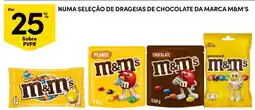 Continente numa seleção de drageias de chocolate da marca m&m's promoção