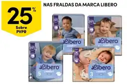Continente nas fraldas da marca libero promoção