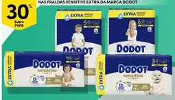 Continente Fraldas sensitive extra da marca dodot promoção