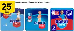 Continente nas pants bebé seco da marca dodot promoção