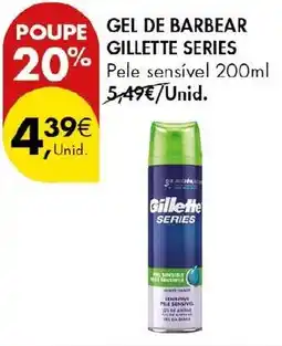 Pingo Doce gel de barbear gillette series promoção